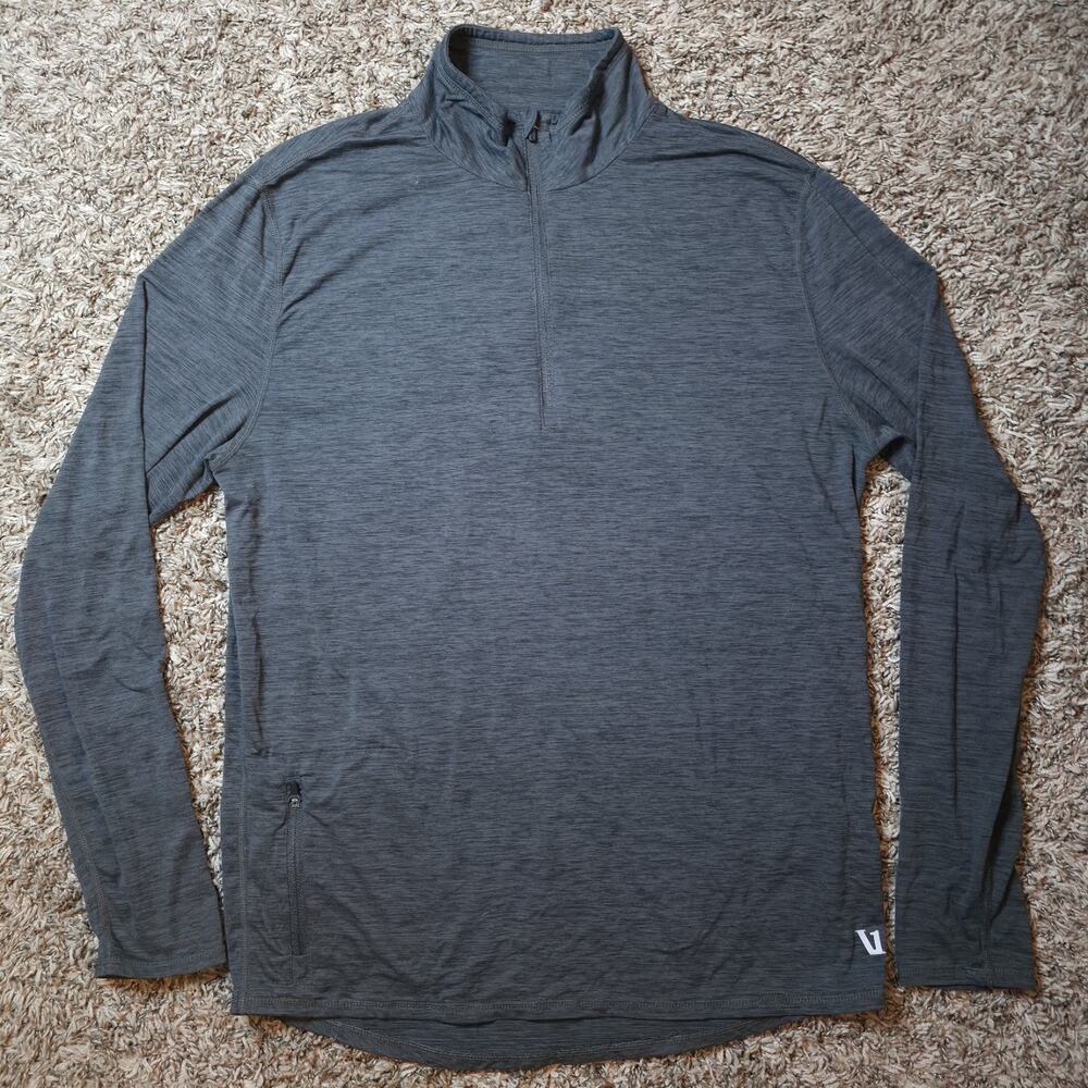 Vuori V221 Men's Medium Ease Performance Half-Zip 2.0 Pullover Heather Charcoal